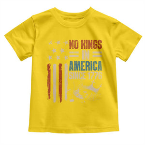No Kings in America Toddler T Shirt Since 1776 Social Justice American Flag TS10 Daisy Print Your Wear