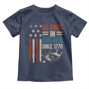 No Kings in America Toddler T Shirt Since 1776 Social Justice American Flag TS10 Navy Print Your Wear