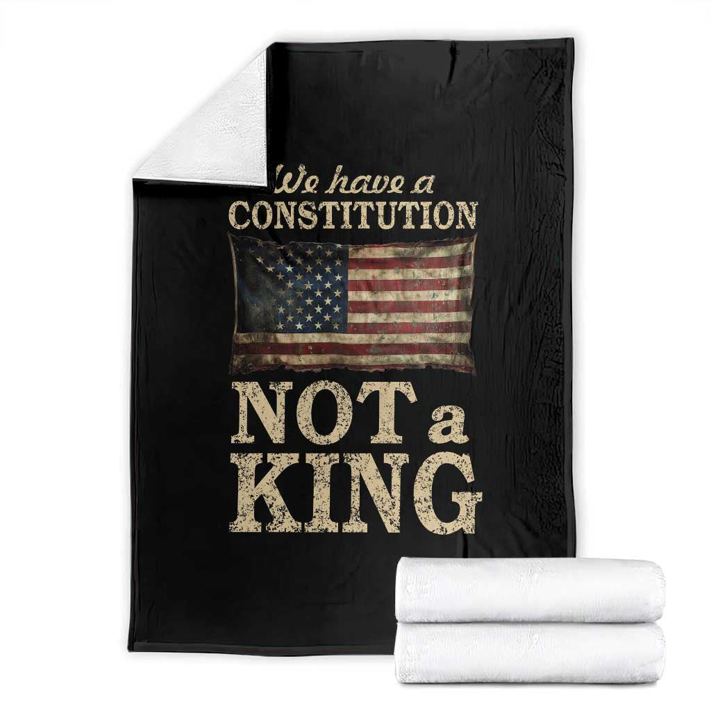 We Have A Constitution Not A King Throw Blanket Retro Social Justice American Flag TS10 Black Print Your Wear