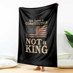 We Have A Constitution Not A King Throw Blanket Retro Social Justice American Flag TS10 Print Your Wear