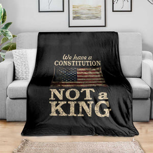 We Have A Constitution Not A King Throw Blanket Retro Social Justice American Flag TS10 Print Your Wear