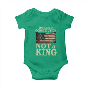 We Have A Constitution Not A King Baby Onesie Retro Social Justice American Flag TS10 Irish Green Print Your Wear
