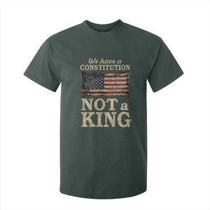 We Have A Constitution Not A King T Shirt For Kid Retro Social Justice American Flag TS10 Dark Forest Green Print Your Wear