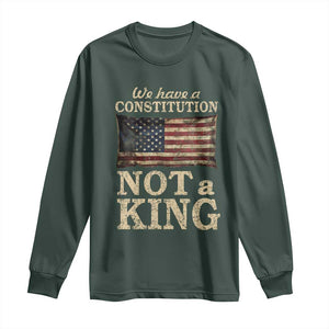 We Have A Constitution Not A King Long Sleeve Shirt Retro Social Justice American Flag - Print Your Wear