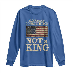 We Have A Constitution Not A King Long Sleeve Shirt Retro Social Justice American Flag - Print Your Wear