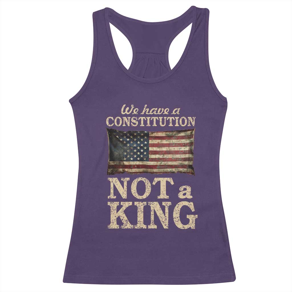We Have A Constitution Not A King Racerback Tank Top Retro Social Justice American Flag TS10 Purple Print Your Wear