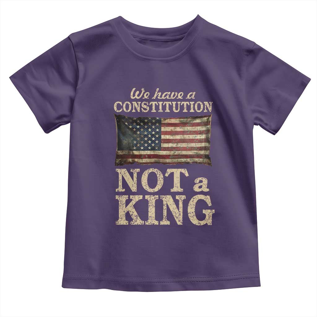 We Have A Constitution Not A King Toddler T Shirt Retro Social Justice American Flag TS10 Purple Print Your Wear