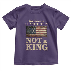 We Have A Constitution Not A King Toddler T Shirt Retro Social Justice American Flag TS10 Purple Print Your Wear