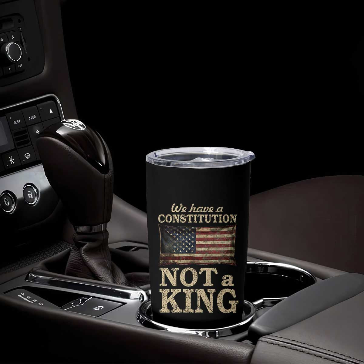We Have A Constitution Not A King Tumbler Cup Retro Social Justice American Flag TS10 Print Your Wear