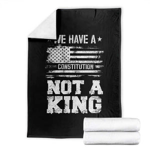 No Kings in America Throw Blanket We Have A Constitution Not A King Resist US Flag - Print Your Wear