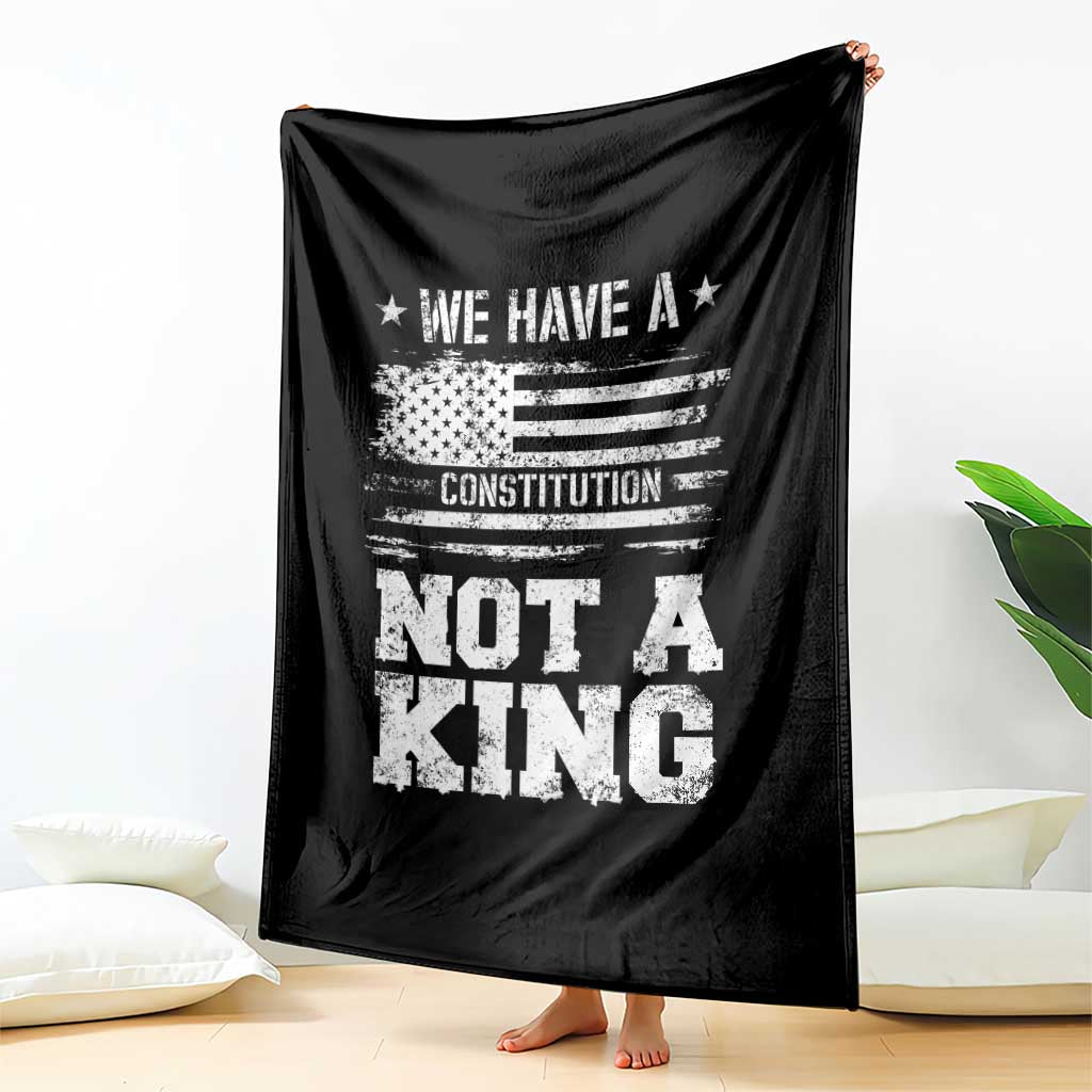 No Kings in America Throw Blanket We Have A Constitution Not A King Resist US Flag TS10 Print Your Wear