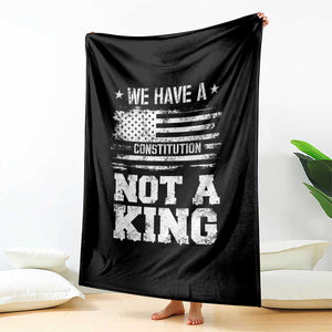 No Kings in America Throw Blanket We Have A Constitution Not A King Resist US Flag - Print Your Wear