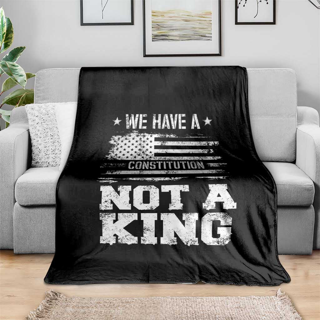No Kings in America Throw Blanket We Have A Constitution Not A King Resist US Flag TS10 Print Your Wear