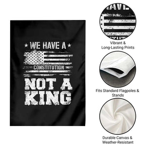 No Kings in America Garden Flag We Have A Constitution Not A King Resist US Flag - Print Your Wear