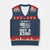 No Kings in America V-Neck Knit Sweater Vest We Have A Constitution Not A King Resist US Flag - Print Your Wear