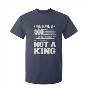 No Kings in America T Shirt For Kid We Have A Constitution Not A King Resist US Flag - Print Your Wear