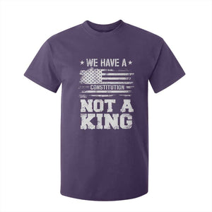 No Kings in America T Shirt For Kid We Have A Constitution Not A King Resist US Flag - Print Your Wear