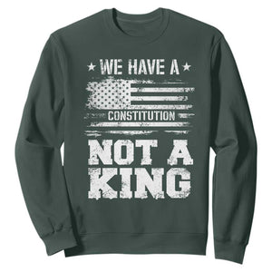 No Kings in America Sweatshirt We Have A Constitution Not A King Resist US Flag - Print Your Wear
