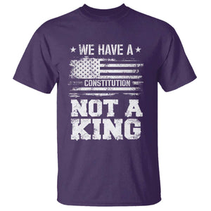 No Kings in America T Shirt We Have A Constitution Not A King Resist US Flag - Print Your Wear