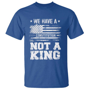 No Kings in America T Shirt We Have A Constitution Not A King Resist US Flag - Print Your Wear