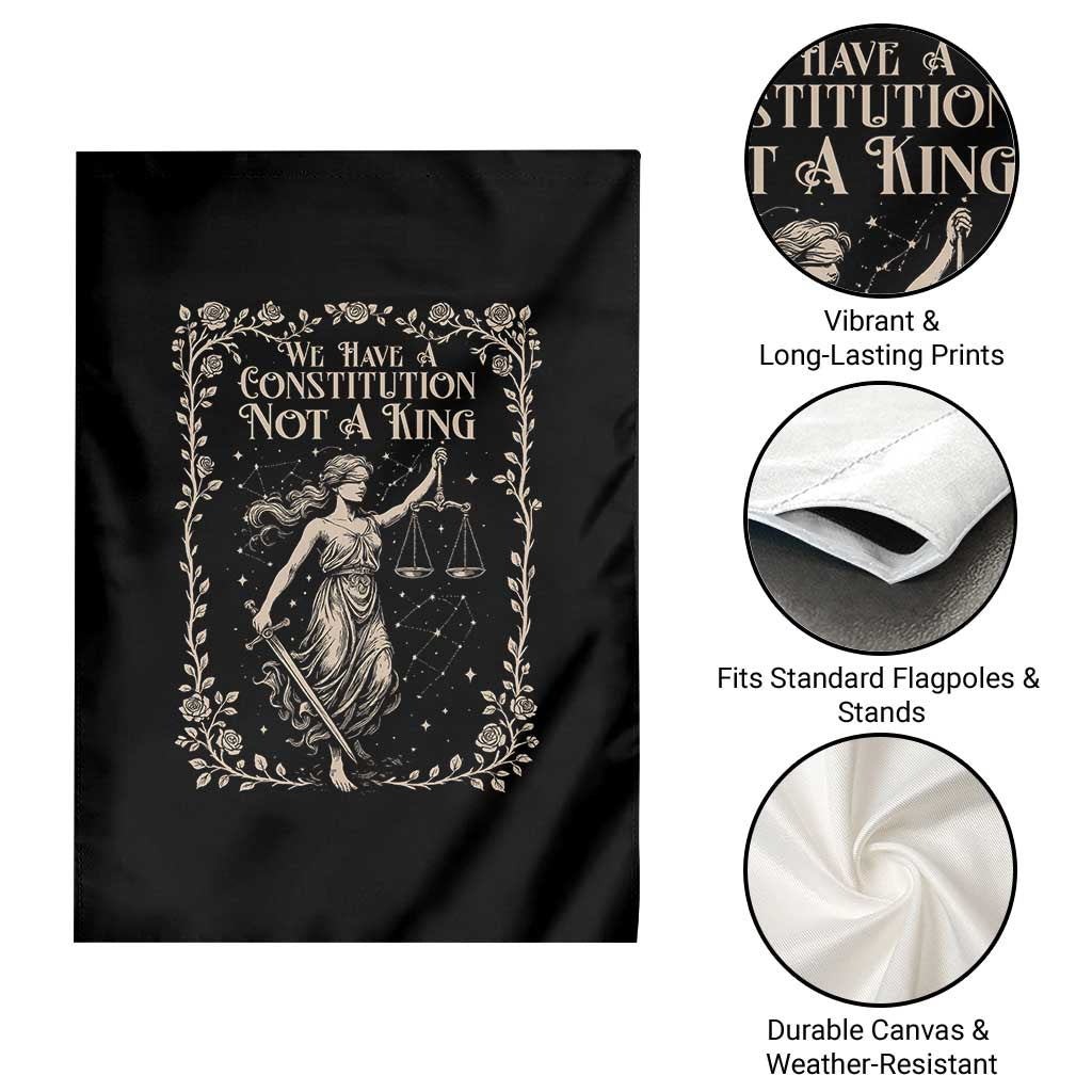 No Kings in America Garden Flag We Have A Constitution Not A King Resist TS10 Print Your Wear