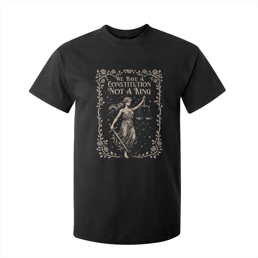 No Kings in America T Shirt For Kid We Have A Constitution Not A King Resist - Print Your Wear