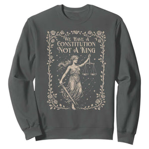 No Kings in America Sweatshirt We Have A Constitution Not A King Resist - Print Your Wear