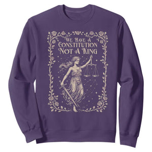No Kings in America Sweatshirt We Have A Constitution Not A King Resist - Print Your Wear