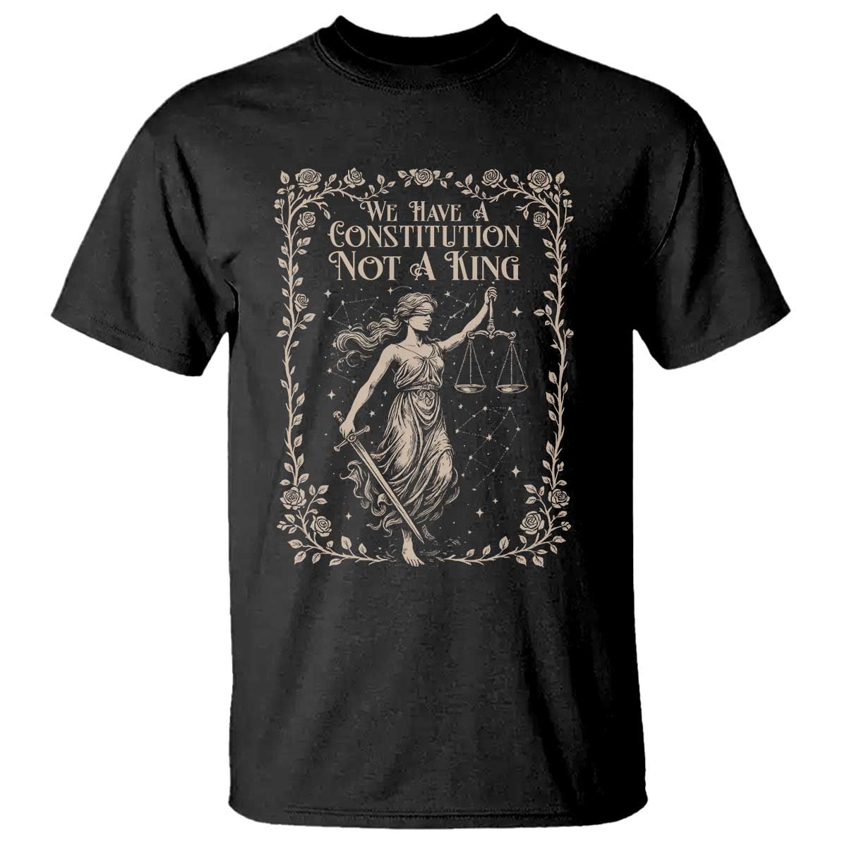No Kings in America T Shirt We Have A Constitution Not A King Resist TS10 Black Print Your Wear