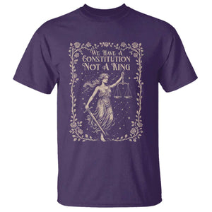 No Kings in America T Shirt We Have A Constitution Not A King Resist TS10 Purple Print Your Wear