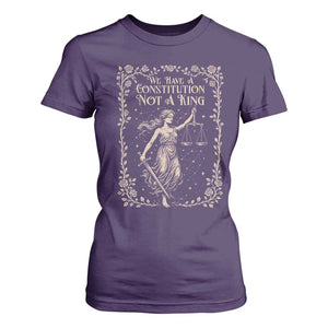 No Kings in America T Shirt For Women We Have A Constitution Not A King Resist TS10 Purple Print Your Wear