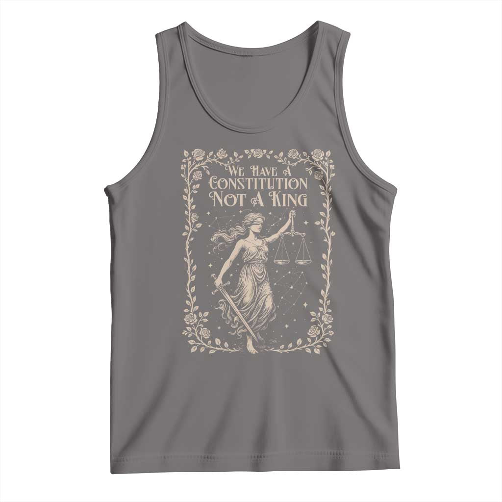 No Kings in America Tank Top We Have A Constitution Not A King Resist TS10 Deep Heather Print Your Wear