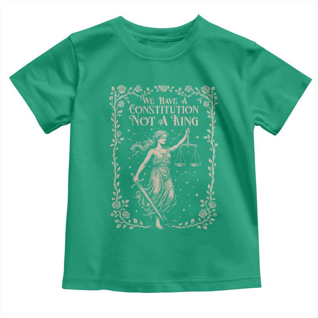 No Kings in America Toddler T Shirt We Have A Constitution Not A King Resist TS10 Irish Green Print Your Wear