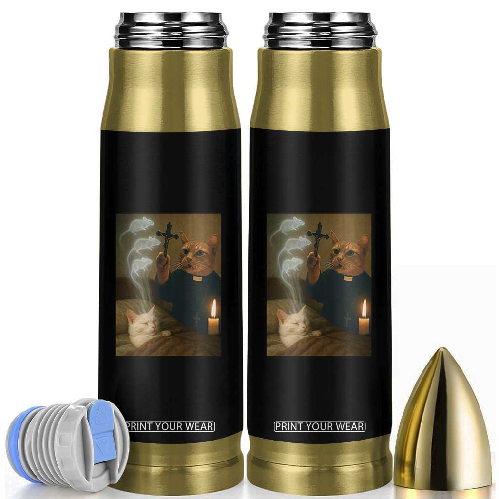 Funny Exorcist Cat Meme Bullet Tumbler Dark Humor Cat TS10 Black Print Your Wear