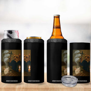 Funny Exorcist Cat Meme 4 in 1 Can Cooler Tumbler Dark Humor Cat TS10 Print Your Wear