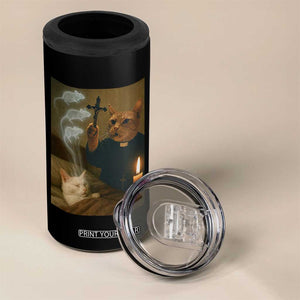 Funny Exorcist Cat Meme 4 in 1 Can Cooler Tumbler Dark Humor Cat TS10 Print Your Wear