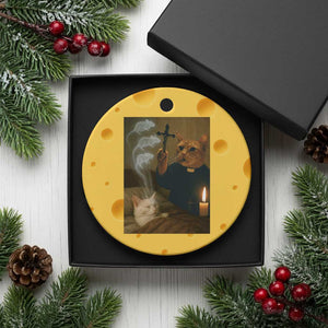 Funny Exorcist Cat Meme Ceramic Ornament Dark Humor Cat TS10 1pc Yellow Cheese Print Your Wear