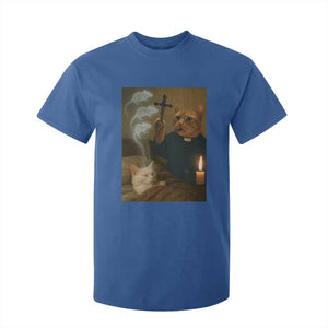 Funny Exorcist Cat Meme T Shirt For Kid Dark Humor Cat TS10 Royal Blue Print Your Wear