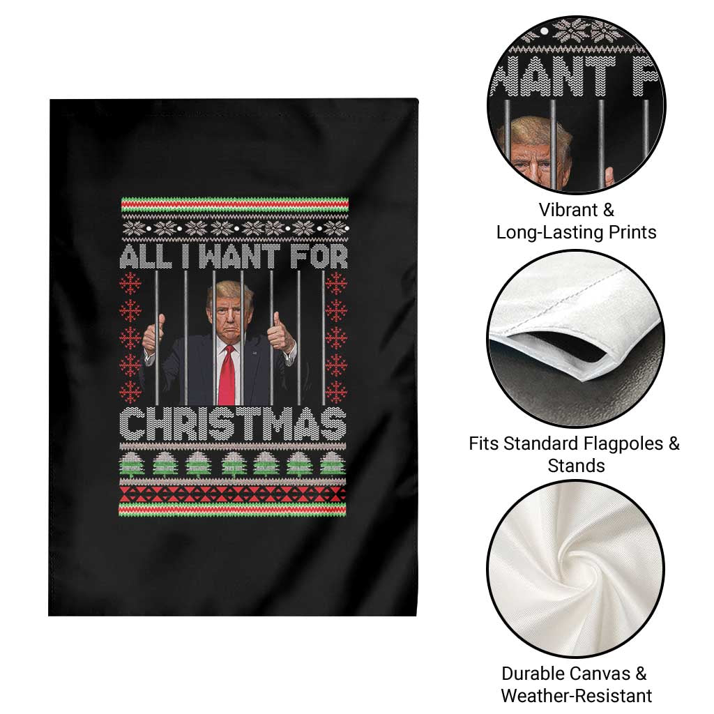 Funny Christmas Trump Prison Garden Flag All I Want For Xmas Is Subtle FDT TS10 Print Your Wear