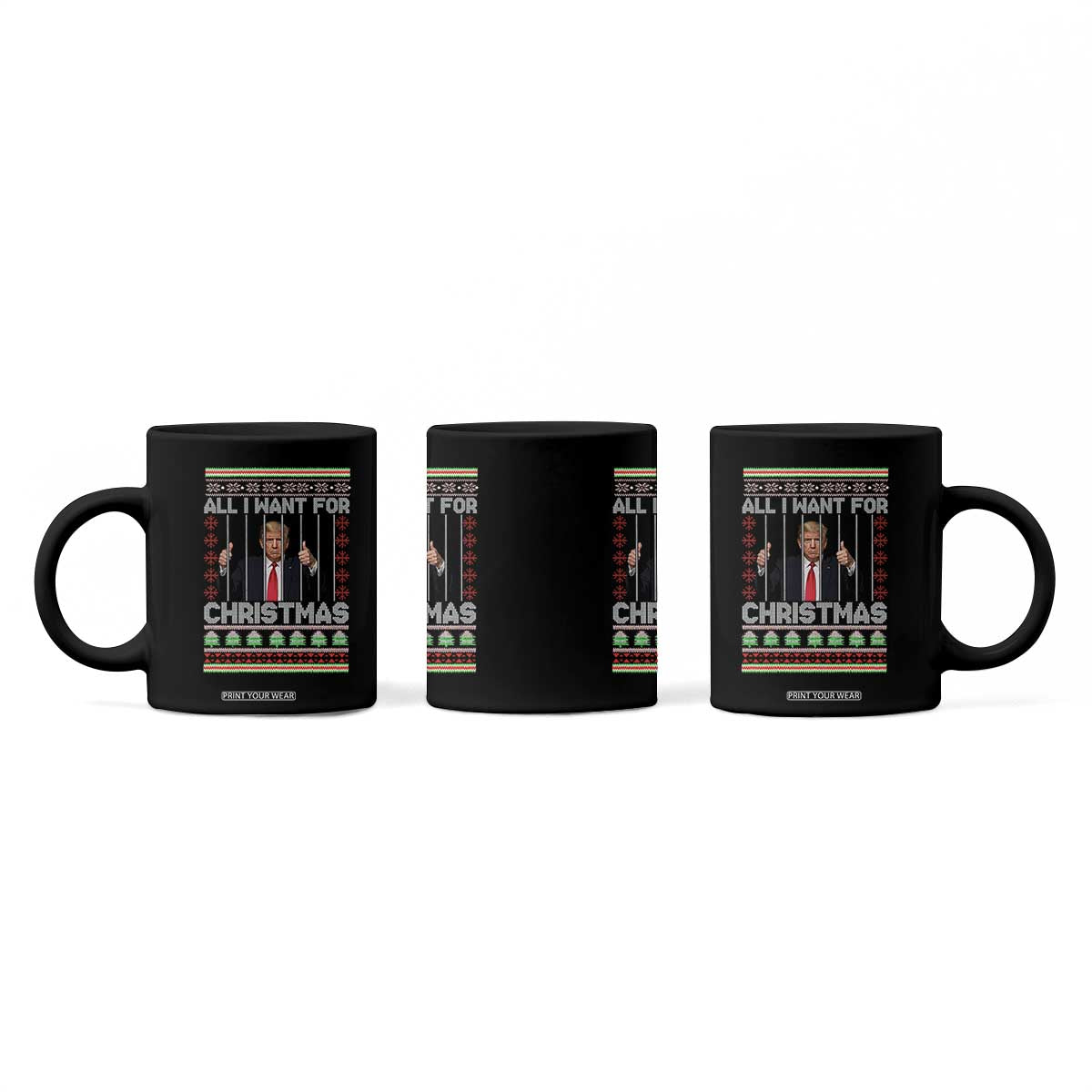 Funny Christmas Trump Prison Coffee Mug All I Want For Xmas Is Subtle FDT TS10 Print Your Wear