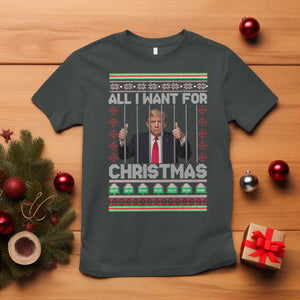 Funny Christmas Trump Prison T Shirt All I Want For Xmas Is Subtle FDT TS10 Dark Heather Print Your Wear