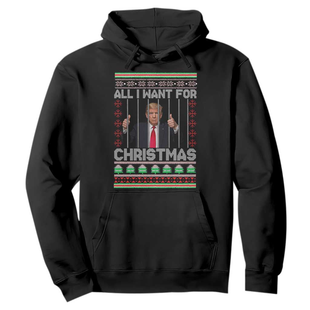 Funny Christmas Trump Prison Hoodie All I Want For Xmas Is Subtle FDT TS10 Black Print Your Wear