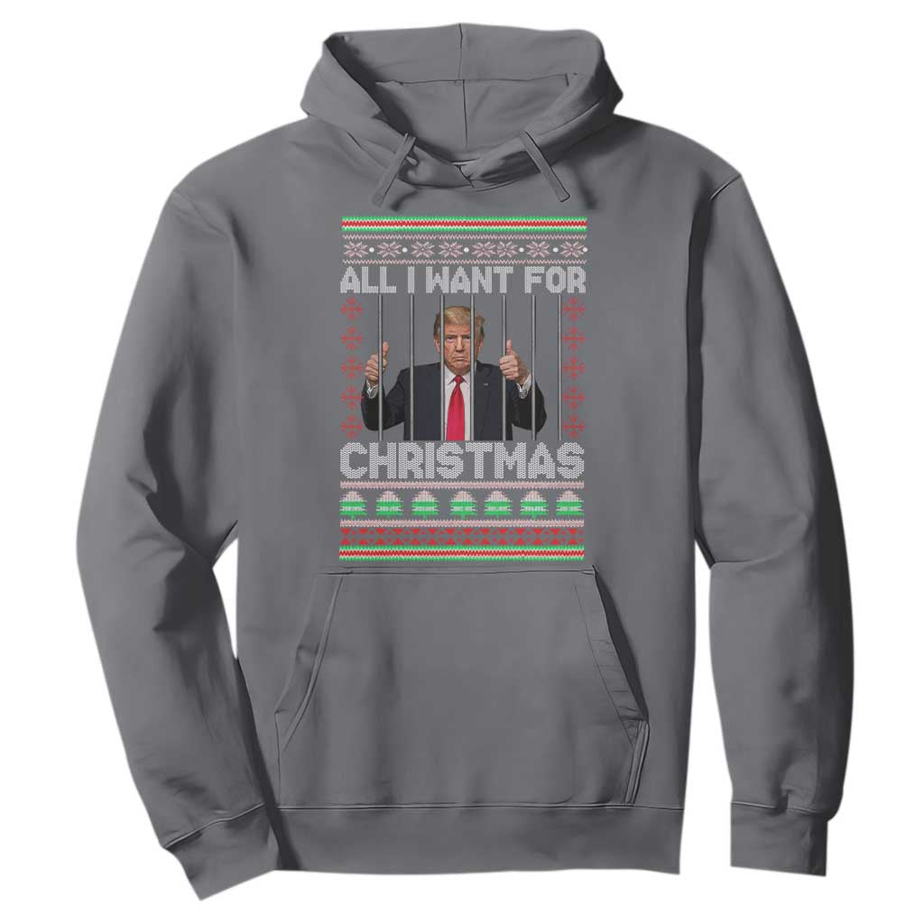 Funny Christmas Trump Prison Hoodie All I Want For Xmas Is Subtle FDT TS10 Charcoal Print Your Wear