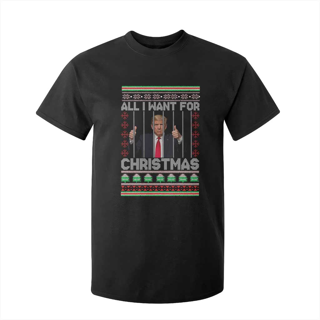 Funny Christmas Trump Prison T Shirt For Kid All I Want For Xmas Is Subtle FDT TS10 Black Print Your Wear