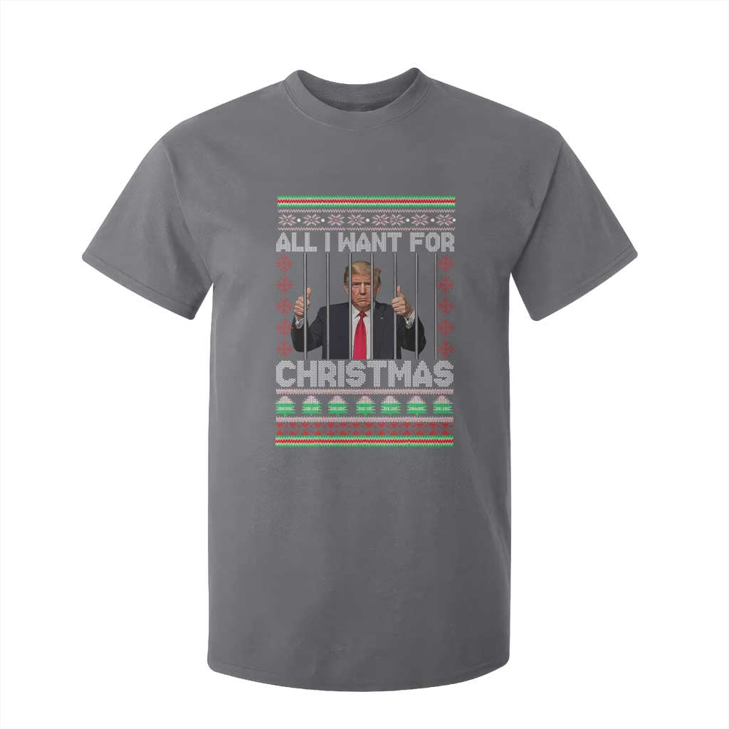 Funny Christmas Trump Prison T Shirt For Kid All I Want For Xmas Is Subtle FDT TS10 Charcoal Print Your Wear