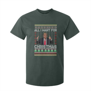Funny Christmas Trump Prison T Shirt For Kid All I Want For Xmas Is Subtle FDT TS10 Dark Forest Green Print Your Wear