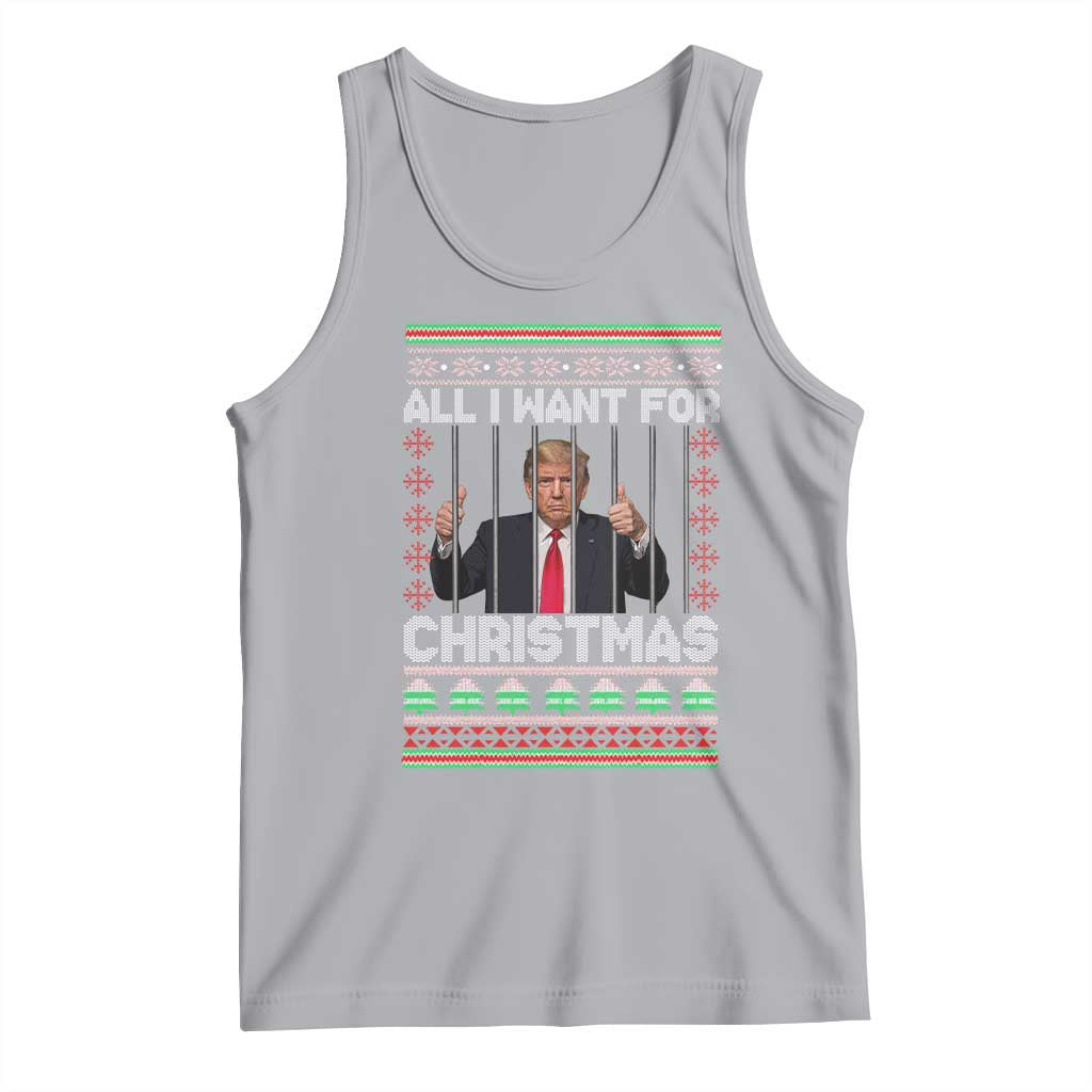 Funny Christmas Trump Prison Tank Top All I Want For Xmas Is Subtle FDT TS10 Athletic Heather Print Your Wear