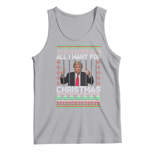 Funny Christmas Trump Prison Tank Top All I Want For Xmas Is Subtle FDT TS10 Athletic Heather Print Your Wear