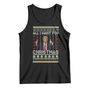 Funny Christmas Trump Prison Tank Top All I Want For Xmas Is Subtle FDT TS10 Black Print Your Wear