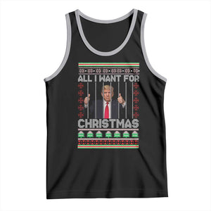 Funny Christmas Trump Prison Tank Top All I Want For Xmas Is Subtle FDT TS10 Black Athletic Heather Print Your Wear